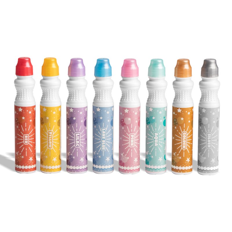 Glitter ink dot marker set