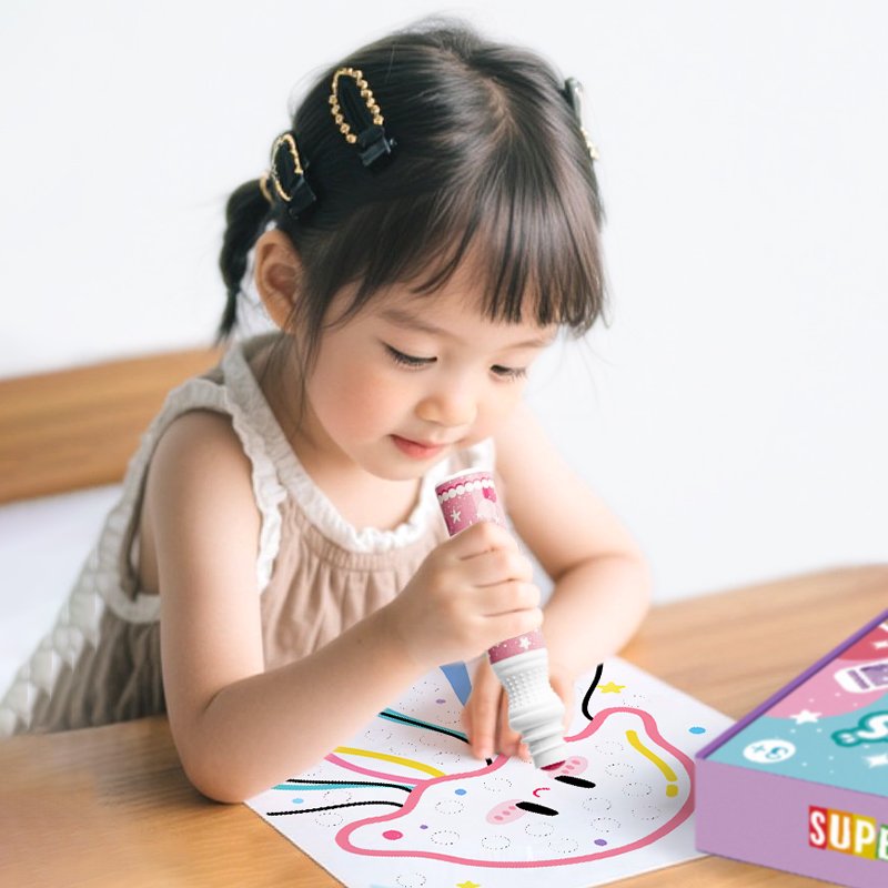 Glitter ink dot marker set