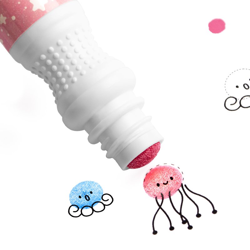 Glitter ink dot marker set